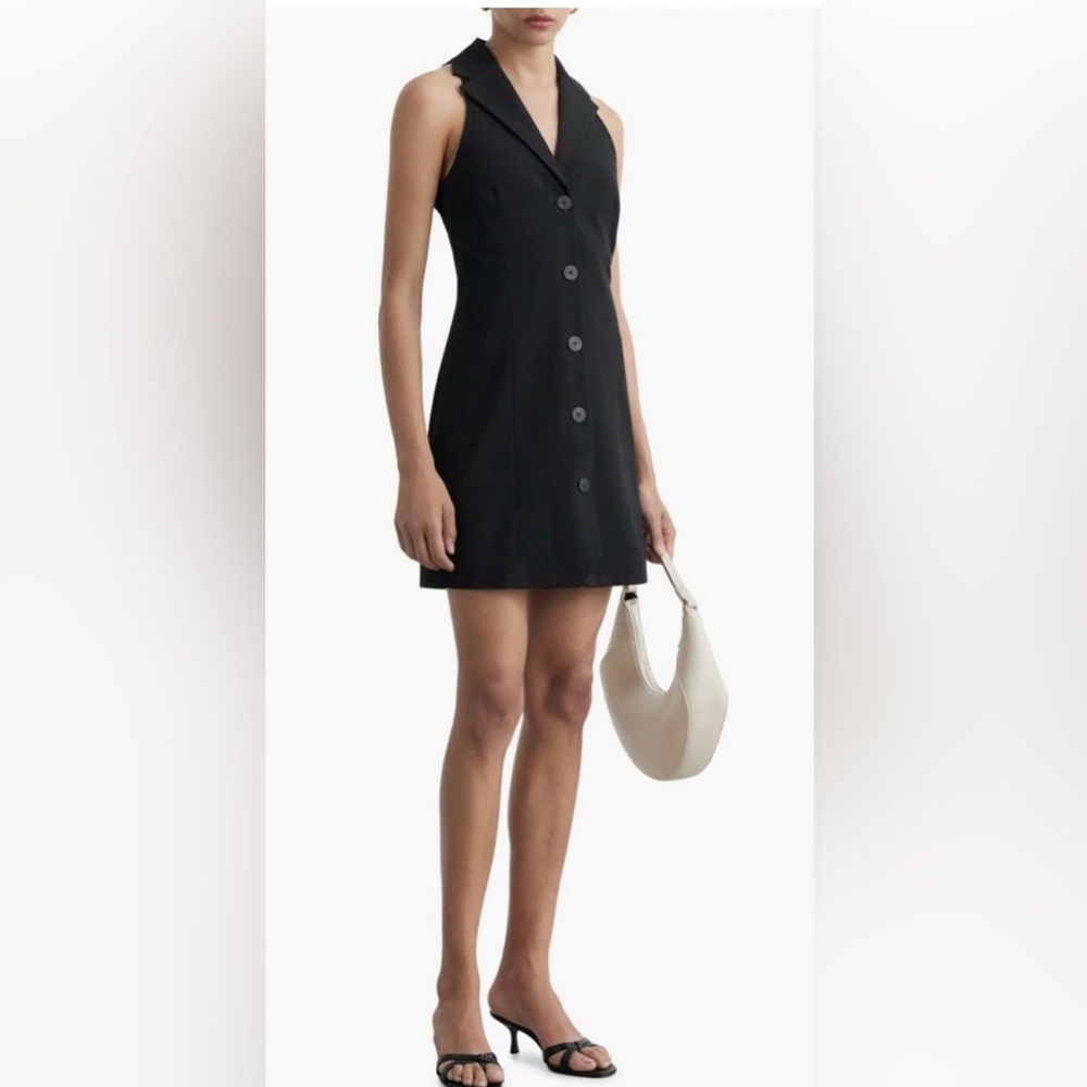 Mango Black Sleeveless Mini Dress